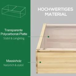 Discount Drivbænk i gran 100x50x35 cm, PC-plade, natur – drivhus/plantelåda Plantningsbænke