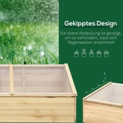 Discount Drivbænk i gran 100x50x35 cm, PC-plade, natur – drivhus/plantelåda Plantningsbænke