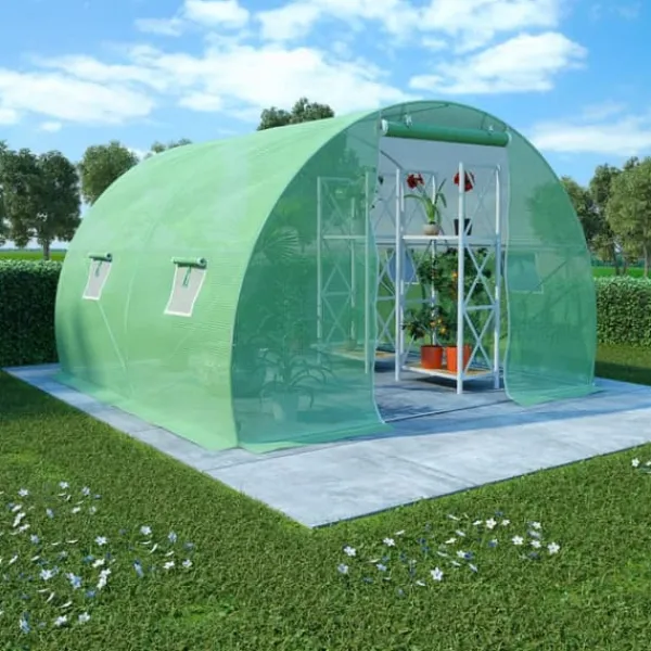 Drivhus^Drivhus 6 m² - Plantehus i PE-netstof | Størrelse: 3x2x2 m