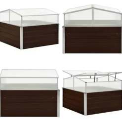 Sale Drivhus 100 x 100 x 85 cm galvaniseret stål brun - Drivhus - Drivhuse - Home & Living Drivhus