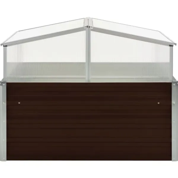 Sale Drivhus 100 x 100 x 85 cm galvaniseret stål brun - Drivhus - Drivhuse - Home & Living Drivhus