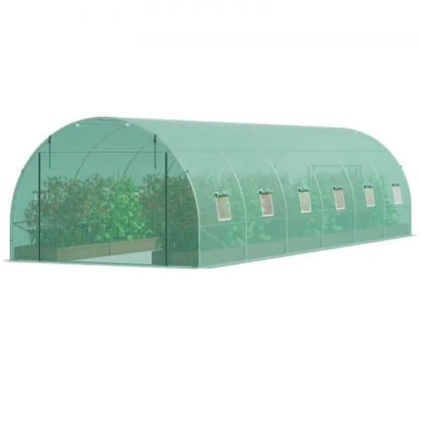 Drivhus^Drivhus, Gå-ind Tunnel, 890x295x198 cm, Grøn, Stålramme