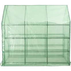 Drivhus^Drivhus med 12 hylder 143 x 214 x 196 cm stål - Drivhus - Drivhuse - Home & Living
