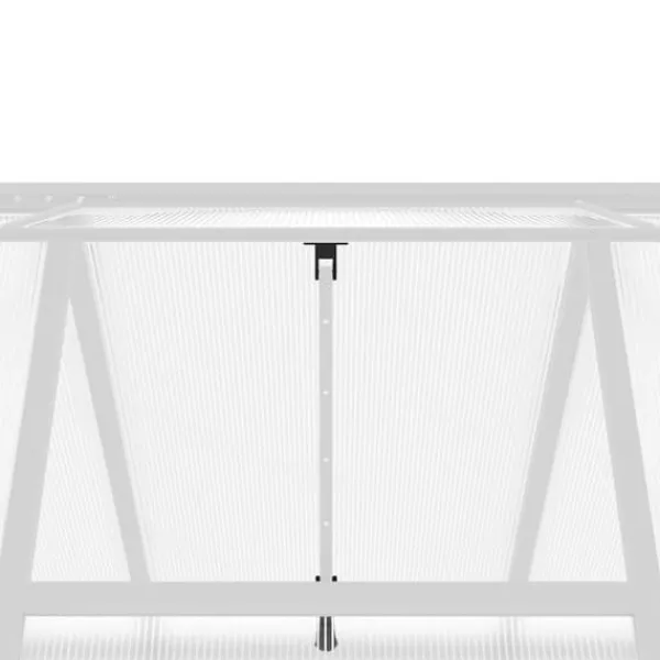Drivhus^Drivhus med fundamentramme i aluminium - 169x169x202 cm | Farve: Sølv