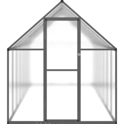 New Drivhus med fundamentramme 445x169x195 cm - Aluminium | Farve: Antracitgrå Drivhus