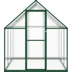 Sale Drivhus med fundamentramme i aluminium - Vejrbestandigt | Størrelse: 169x169x195 cm | Farve: Grøn Drivhus