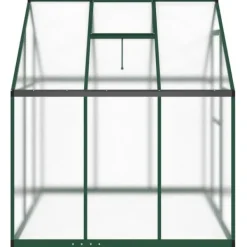 Sale Drivhus med fundamentramme i aluminium - Vejrbestandigt | Størrelse: 169x169x195 cm | Farve: Grøn Drivhus