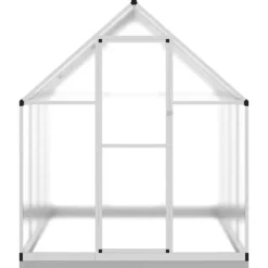 Drivhus^Drivhus med fundamentramme - Aluminium sølvfarvet | Størrelse: 224x169x202 cm