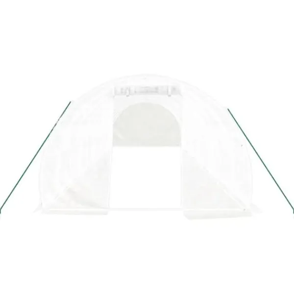 Discount Drivhus med stålstel 30 m² 10x3x2 m hvid - Drivhus - Drivhuse - Home & Living Drivhus