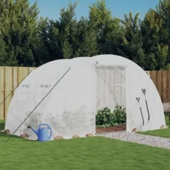 Hot Drivhus med stålstel 8 m² 4x2x2 m hvid - Drivhus - Drivhuse - Home & Living Drivhus