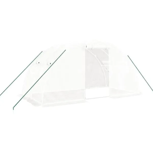 Hot Drivhus med stålstel 8 m² 4x2x2 m hvid - Drivhus - Drivhuse - Home & Living Drivhus