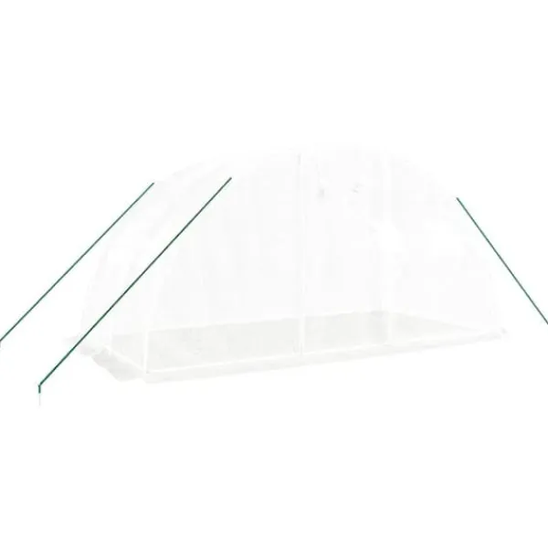 Hot Drivhus med stålstel 8 m² 4x2x2 m hvid - Drivhus - Drivhuse - Home & Living Drivhus