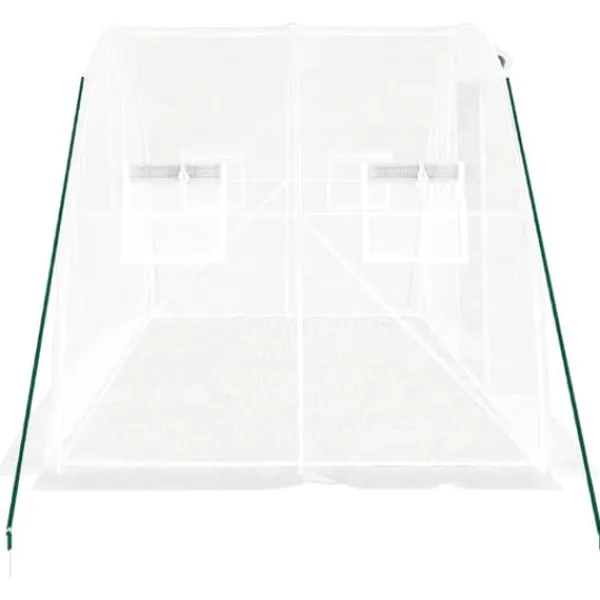 Hot Drivhus med stålstel 8 m² 4x2x2 m hvid - Drivhus - Drivhuse - Home & Living Drivhus