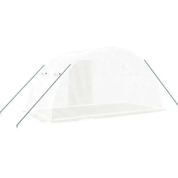 Hot Drivhus med stålstel 8 m² 4x2x2 m hvid - Drivhus - Drivhuse - Home & Living Drivhus