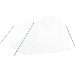 Drivhus^Drivhus med stålstel 12 m² 4x3x2 m hvid - Drivhus - Drivhuse - Home & Living