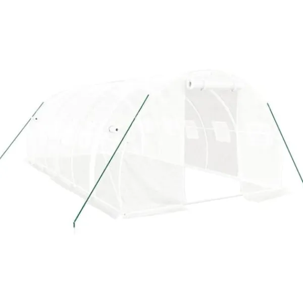 Best Drivhus med stålstel 18 m² 6x3x2 m hvid - Drivhus - Drivhuse - Home & Living Drivhus