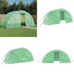 Drivhus^Drivhus med stålstel 10 m² 5x2x2,3 m grøn - Drivhus - Drivhuse - Home & Living