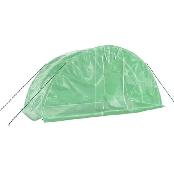 Drivhus^Drivhus med stålstel 10 m² 5x2x2,3 m grøn - Drivhus - Drivhuse - Home & Living
