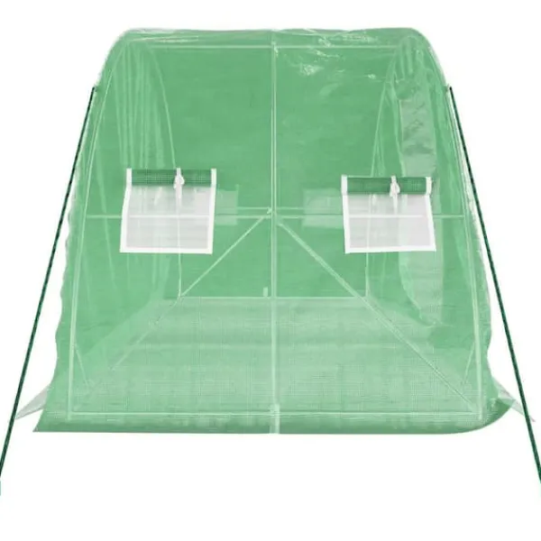 Drivhus^Drivhus med stålstel 10 m² 5x2x2,3 m grøn - Drivhus - Drivhuse - Home & Living