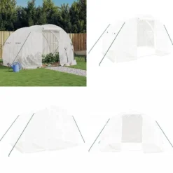 Discount Drivhus med stålstel 6 m² 3x2x2 m hvid - Drivhus - Drivhuse - Home & Living Drivhus