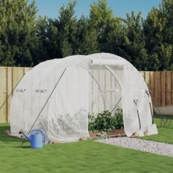 Discount Drivhus med stålstel 6 m² 3x2x2 m hvid - Drivhus - Drivhuse - Home & Living Drivhus