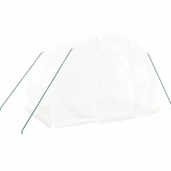 Discount Drivhus med stålstel 6 m² 3x2x2 m hvid - Drivhus - Drivhuse - Home & Living Drivhus