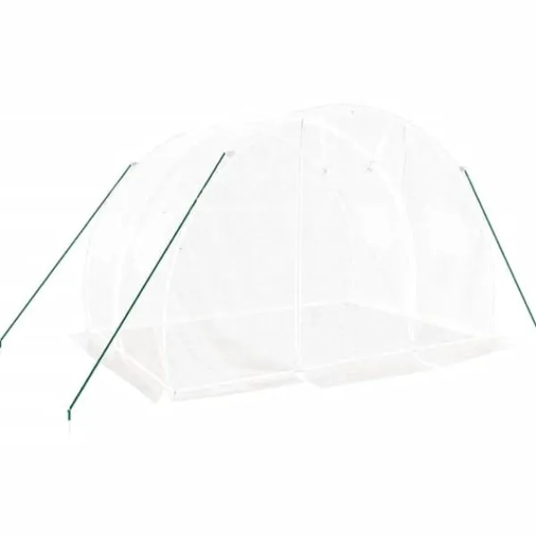 Discount Drivhus med stålstel 6 m² 3x2x2 m hvid - Drivhus - Drivhuse - Home & Living Drivhus