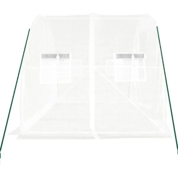 Discount Drivhus med stålstel 6 m² 3x2x2 m hvid - Drivhus - Drivhuse - Home & Living Drivhus