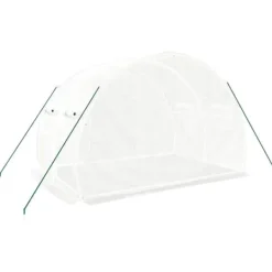 Discount Drivhus med stålstel 6 m² 3x2x2 m hvid - Drivhus - Drivhuse - Home & Living Drivhus