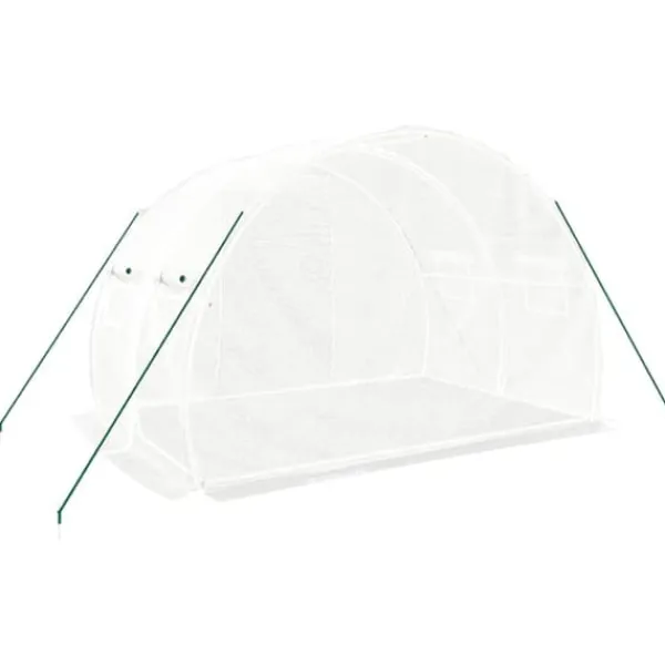 Discount Drivhus med stålstel 6 m² 3x2x2 m hvid - Drivhus - Drivhuse - Home & Living Drivhus