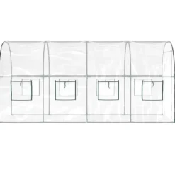 Best Drivhus 160x400x190 cm - PVC og pulverlakeret stål | Farve: Transparent Drivhus