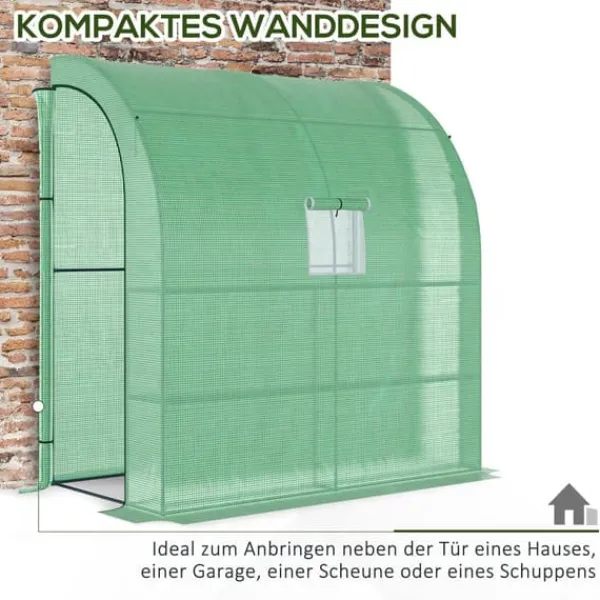 Clearance Drivhus, 200x100x215 cm, Grøn Drivhus