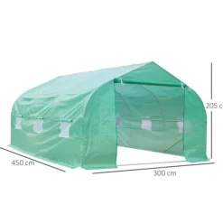 Best Drivhus, 450x300x205 cm, Grøn Drivhus