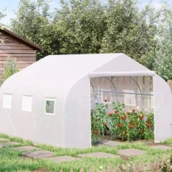 Sale Drivhus, 350x300x200 cm, Hvid Drivhus