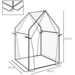 Sale Drivhus, 90x90x145 cm, Transparent Drivhus