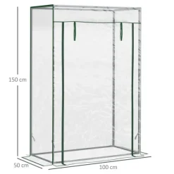 Clearance Drivhus, 100x50x150 cm, Transparent Drivhus