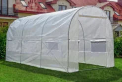 Viking Choice Drivhus^Drivhus 4,5x2x2 meter hvid - med 6 myggenet vinduer - 9m2