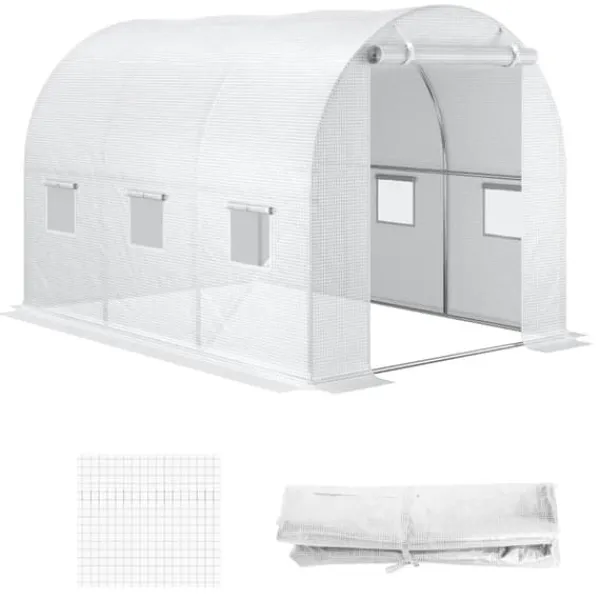 Outlet Drivhusdække, Holdbart Plastik, Optimal Ventilation,Gennemsigtig Drivhus