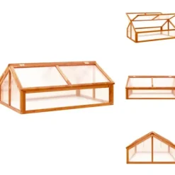 Drivhus^Drivhuse - Living drivhus 114x80x50 cm fyrretræ brun