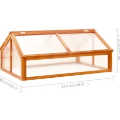Drivhus^Drivhuse - Living drivhus 114x80x50 cm fyrretræ brun