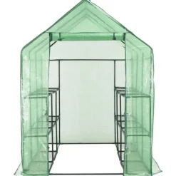 Drivhus^Drivhuse - Living drivhus med 12 hylder 143 x 214 x 196 cm stål