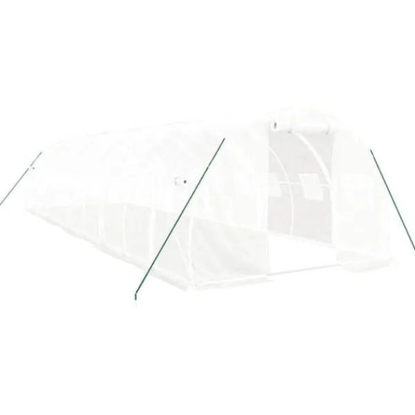 Drivhus^Drivhuse - Living drivhus med stålstel 30 m² 10x3x2 m hvid
