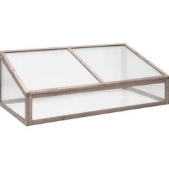 Online Drivhuse - Living drivhus 110x58,5x39 cm grantræ grå Drivhus