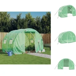 Sale Drivhuse - Living drivhus med stålstel 6 m² 3x2x2 m grøn Drivhus