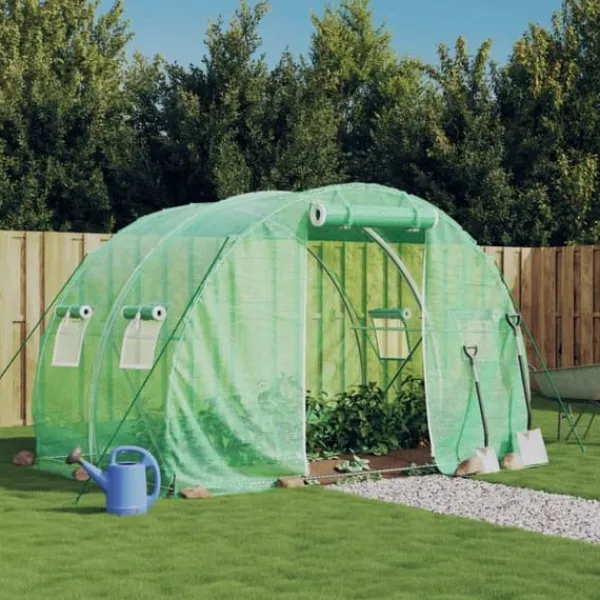 Sale Drivhuse - Living drivhus med stålstel 6 m² 3x2x2 m grøn Drivhus