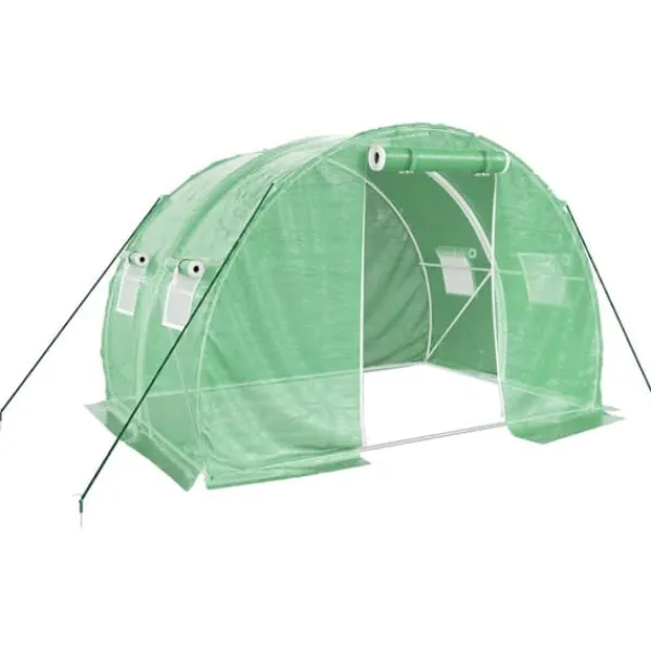Sale Drivhuse - Living drivhus med stålstel 6 m² 3x2x2 m grøn Drivhus