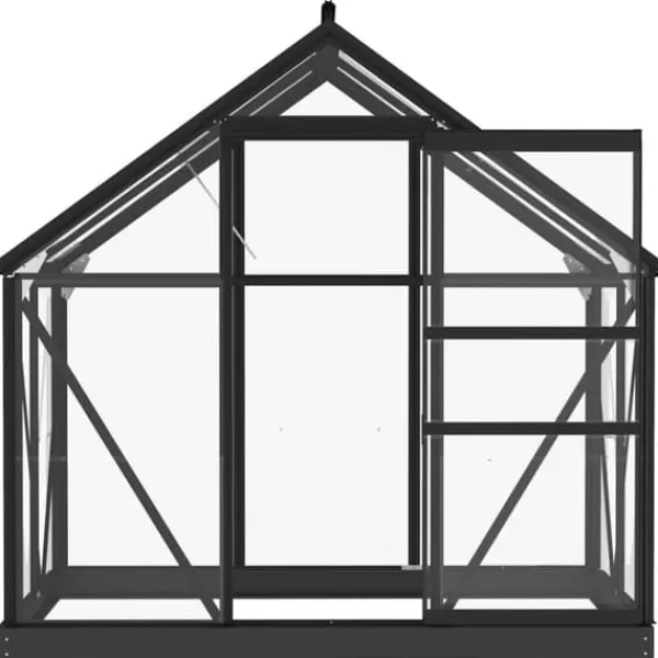Best Drivhuse - Living glasdrivhus 155x103x191 cm aluminium antracitgrå Drivhus