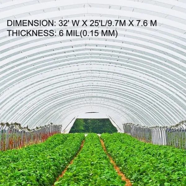 Sale Drivhusfilm 32x25 fod - holdbare polyethylenplader til effektiv plantebeskyttelse. Drivhus