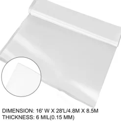 Best Drivhusfilm 4,8x8,5 m Klar Polyethylen UV-resistent, 0,15 mm, holdbar Drivhus