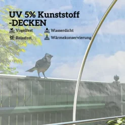 Drivhus^Drivhusfolie 6x10 m, vandtæt med UV-beskyttelse, ekstra tyk, transparent